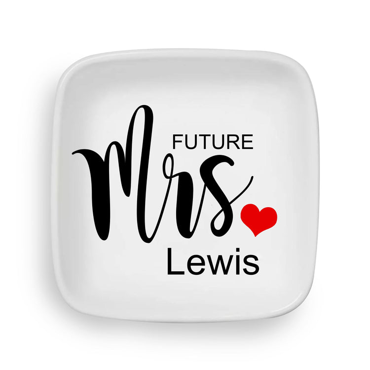 Future Mrs Personalized Engagement Ring Dish For Her