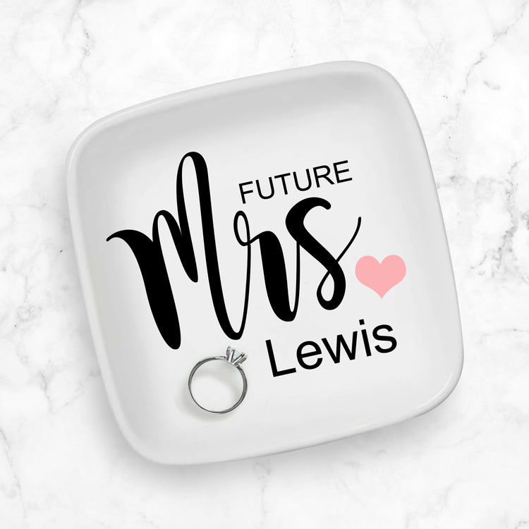 Future Mrs Personalized Engagement Ring Dish For Her