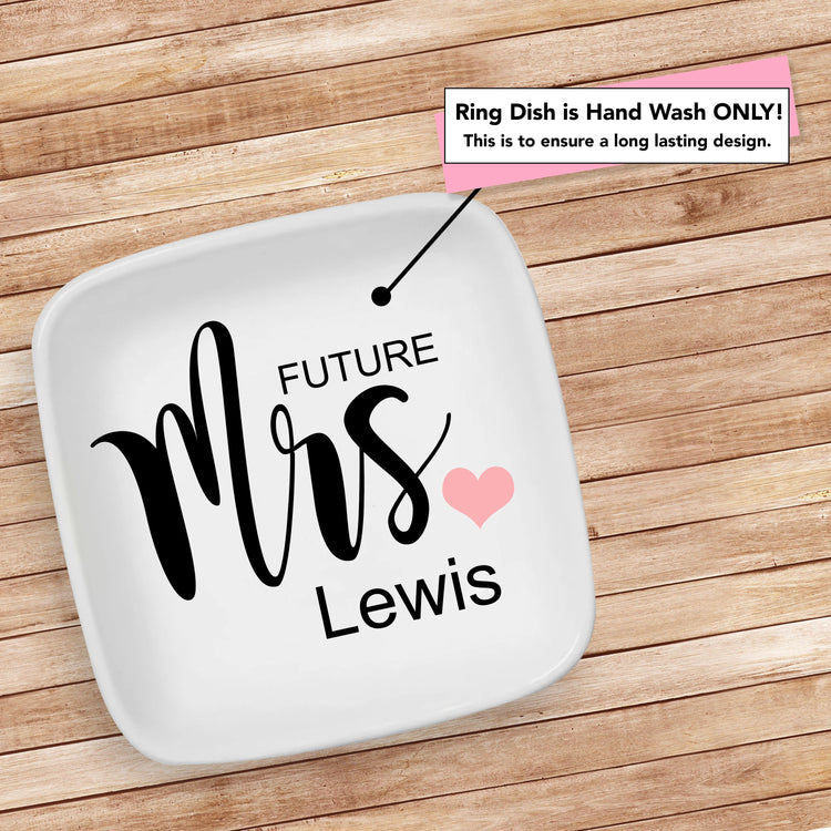 Future Mrs Personalized Engagement Ring Dish For Her