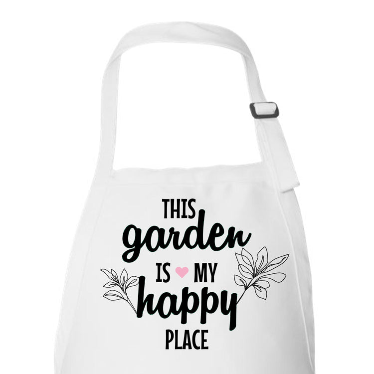 This Garden is My Happy Place Custom Apron