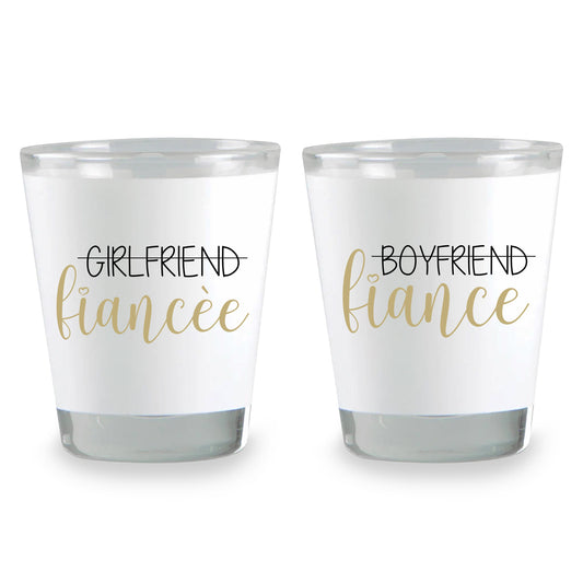 Engagement Shot Glasses Personalized (1.5 oz)