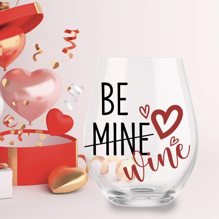 Be Mine - Valentines Stemless Wine Glass