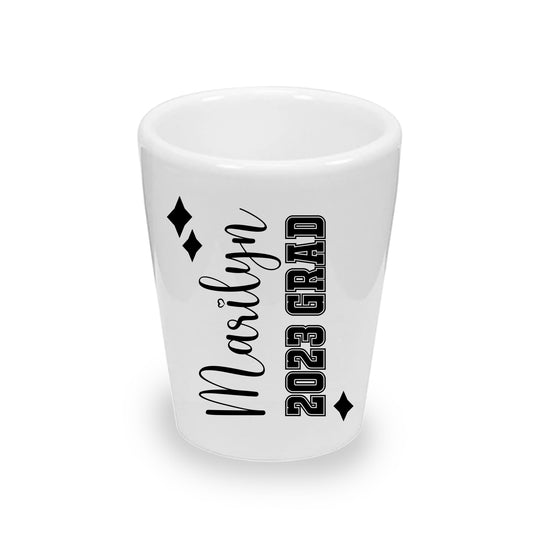 Personalized Graduation Shot Glasses (1.5 oz. Ceramic)