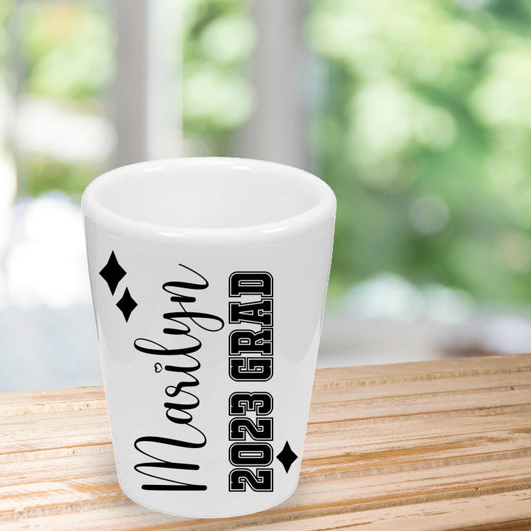 Personalized Graduation Shot Glasses (1.5 oz. Ceramic)