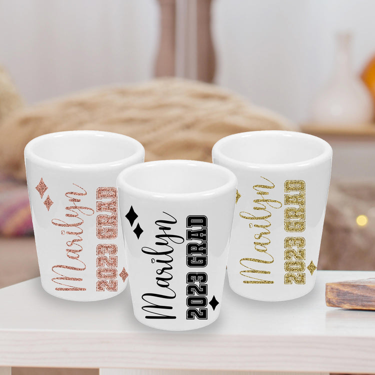 Personalized Graduation Shot Glasses (1.5 oz. Ceramic)