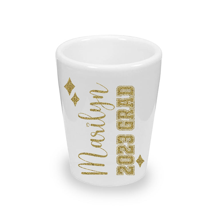 Personalized Graduation Shot Glasses (1.5 oz. Ceramic)