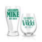 New Grandparents Gift - Personalized Stemless Wine Glass