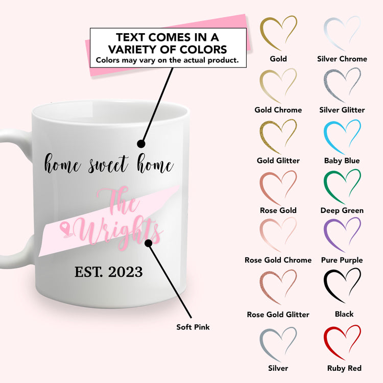 Home Sweet Home Personalized Coffee Mug - Housewarming Gift