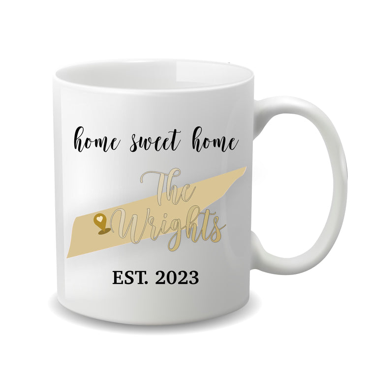 Home Sweet Home Personalized Coffee Mug - Housewarming Gift