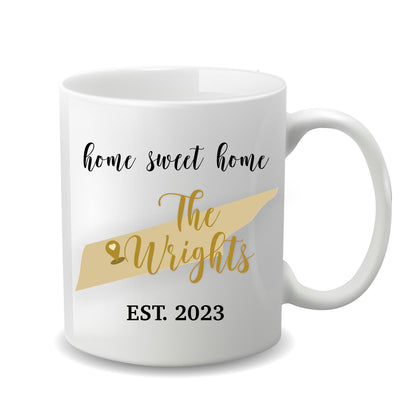 Home Sweet Home Personalized Coffee Mug - Housewarming Gift