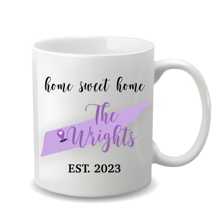 Home Sweet Home Personalized Coffee Mug - Housewarming Gift