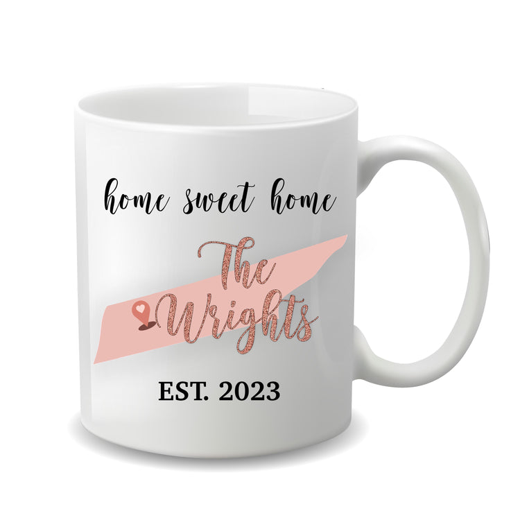 Home Sweet Home Personalized Coffee Mug - Housewarming Gift