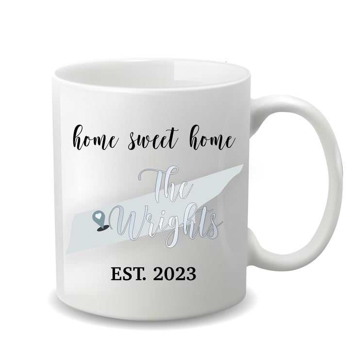 Home Sweet Home Personalized Coffee Mug - Housewarming Gift