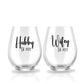 Wife & Hubby Est. Glass Set