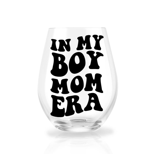 In My Girl/Boy Mom Era Wine Glass