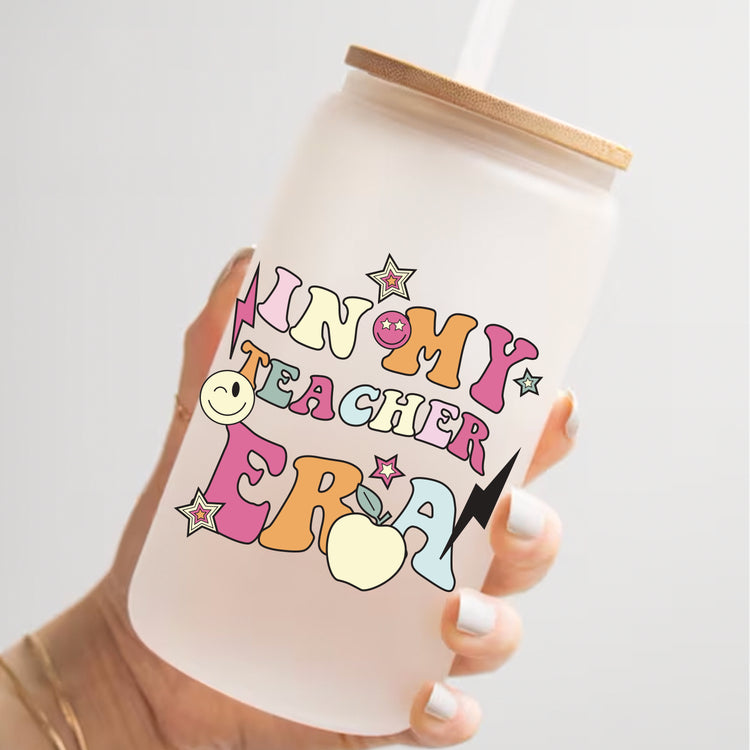 In My Teacher Era -Teacher Appreciation Glass Tumbler