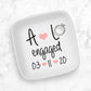 Personalized Jewelry Dish for Newly Engaged Couples