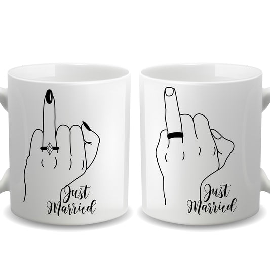 Just Married - Matching Personalized Glass Set