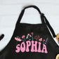 Flower & Names Kids Personalized Apron