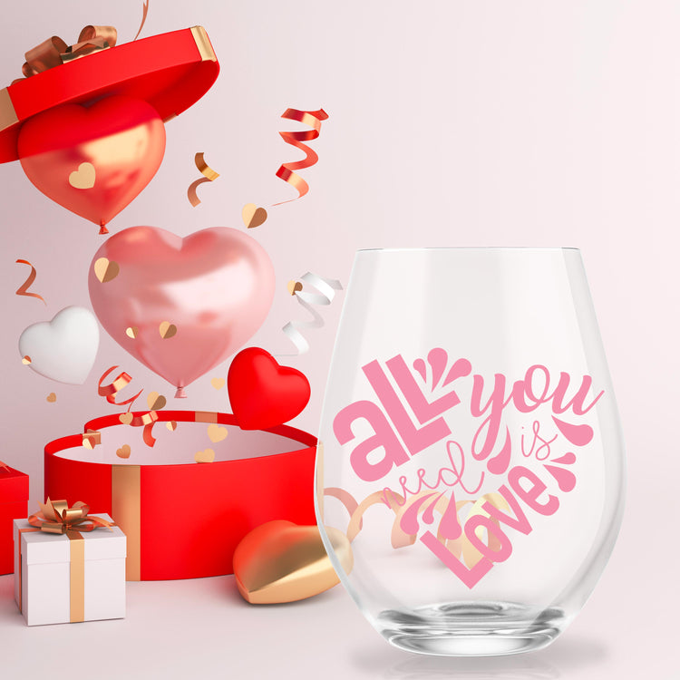 All You Need is Love (21 oz. Stemless Wine Glass)