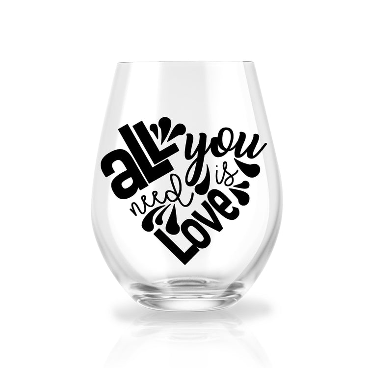 All You Need is Love (21 oz. Stemless Wine Glass)