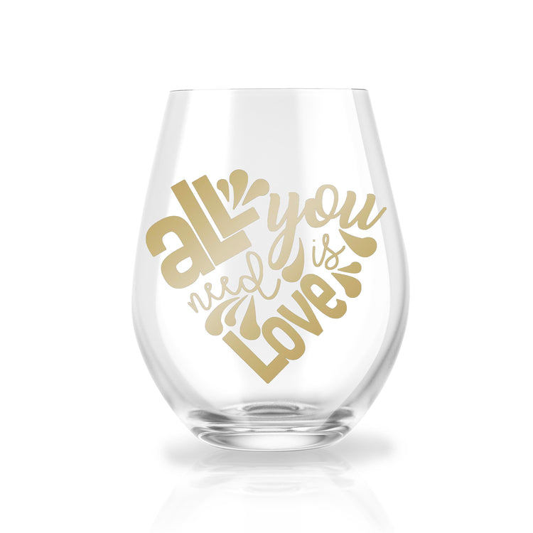 All You Need is Love (21 oz. Stemless Wine Glass)