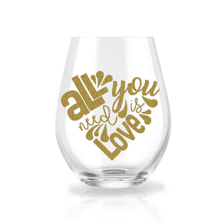 All You Need is Love (21 oz. Stemless Wine Glass)