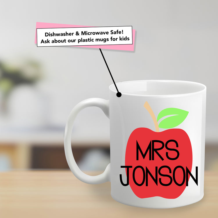 Personalized Ceramic Teacher Coffee Mug