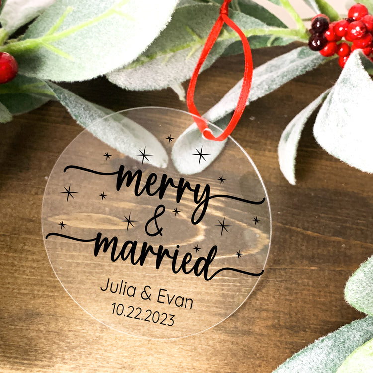 Merry & Married Personalized Christmas Gift