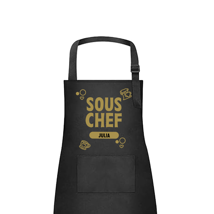 Head Chef & Sous Chef - Custom Kids and Adult Apron Set