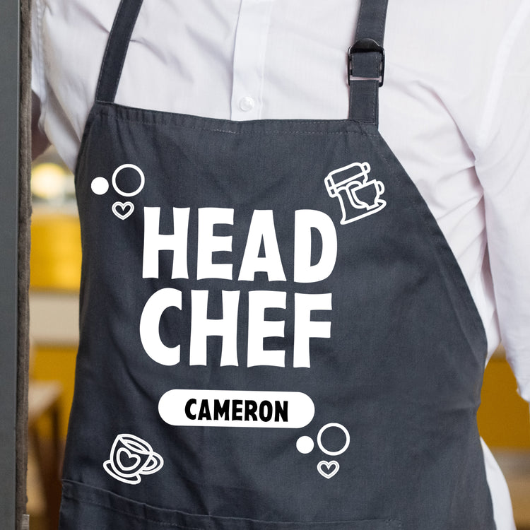 Head Chef & Sous Chef - Custom Kids and Adult Apron Set