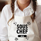 Head Chef & Sous Chef - Custom Kids and Adult Apron Set