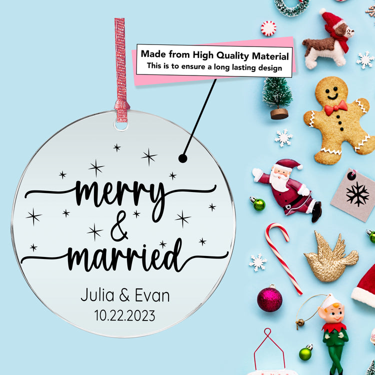 Merry & Married Personalized Christmas Gift