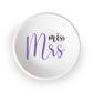 Custom Miss to Mrs Round Ring Dish