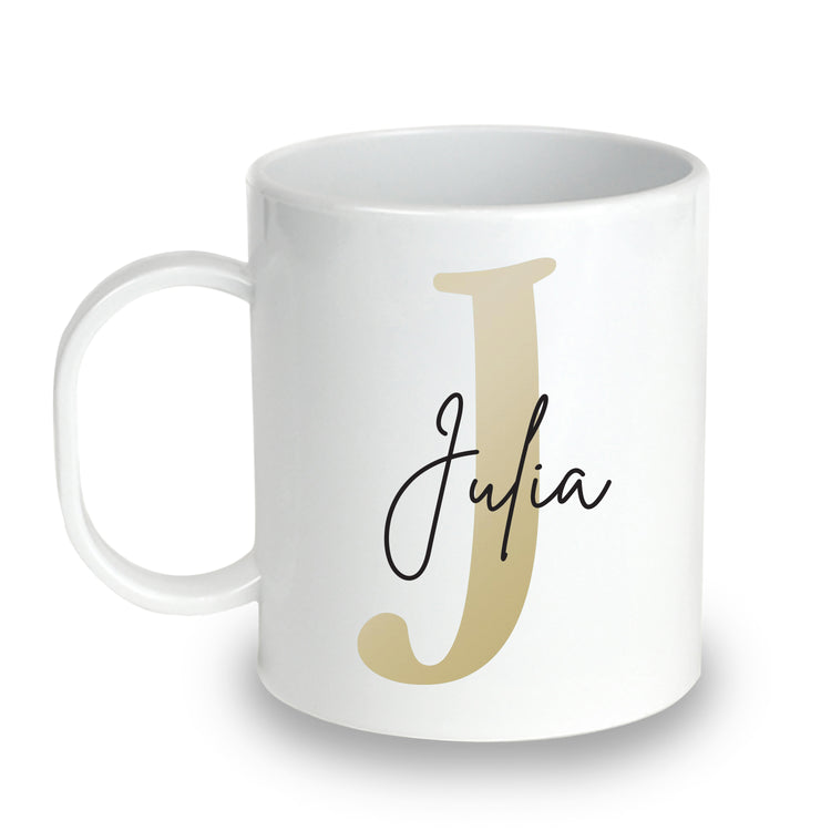 Monogramed Unbreakable Plastic Kids Mug