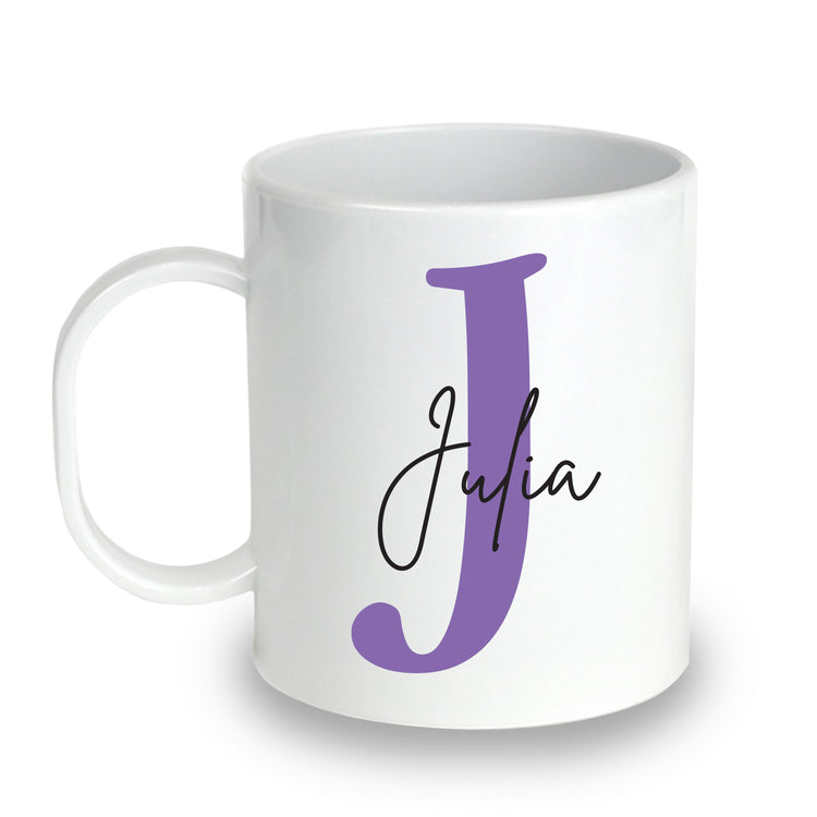 Monogramed Unbreakable Plastic Kids Mug