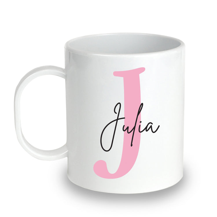 Monogramed Unbreakable Plastic Kids Mug