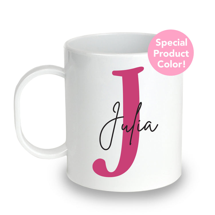 Monogramed Unbreakable Plastic Kids Mug