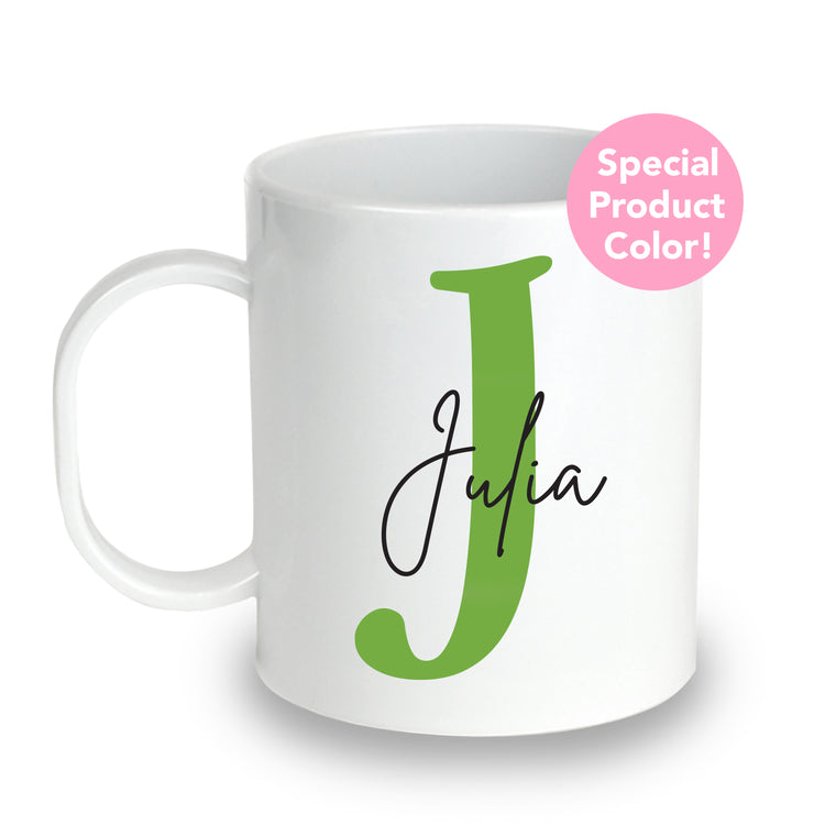 Monogramed Unbreakable Plastic Kids Mug