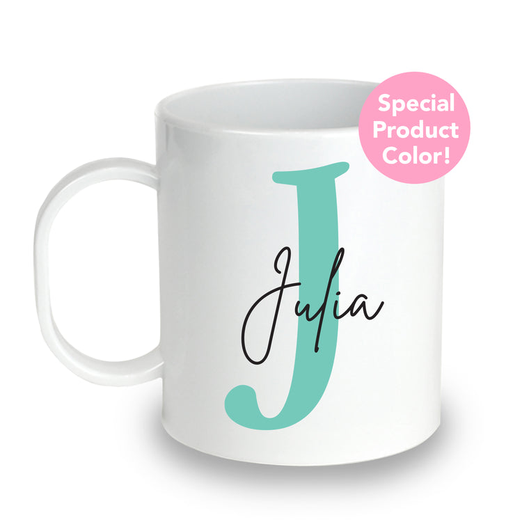 Monogramed Unbreakable Plastic Kids Mug