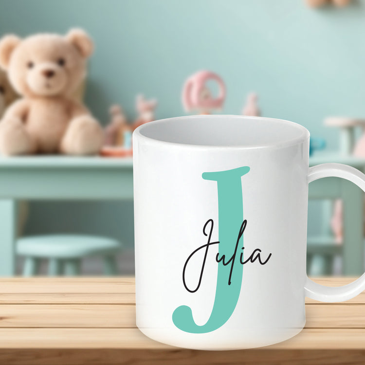 Monogramed Unbreakable Plastic Kids Mug