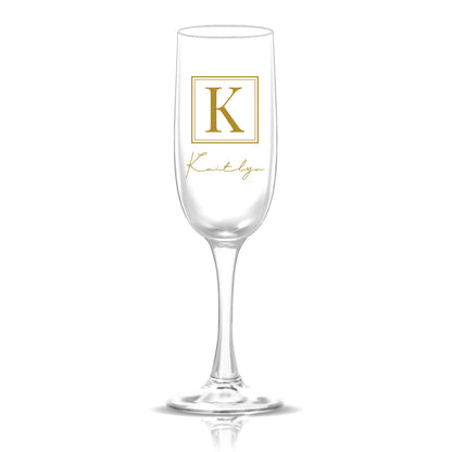 Personalized Monogrammed Champagne Flute