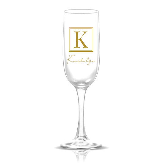 Personalized Monogrammed Champagne Flute