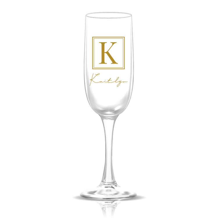 Personalized Monogrammed Champagne Flute