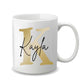 Ceramic Mug for Her with Name and Monogrammed Initial