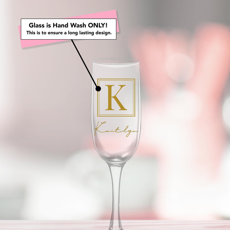 Personalized Monogrammed Champagne Flute