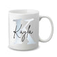 Ceramic Mug for Her with Name and Monogrammed Initial