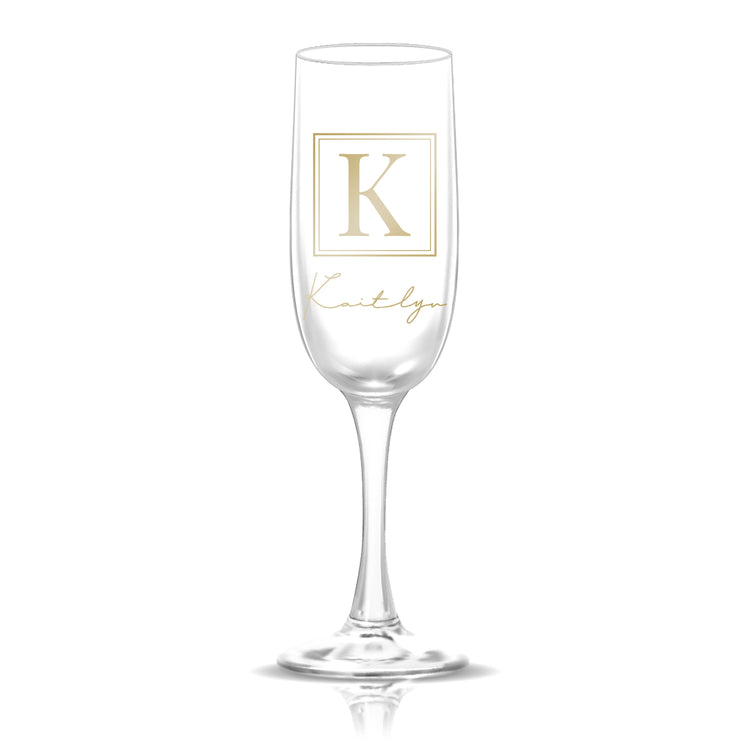 Personalized Monogrammed Champagne Flute