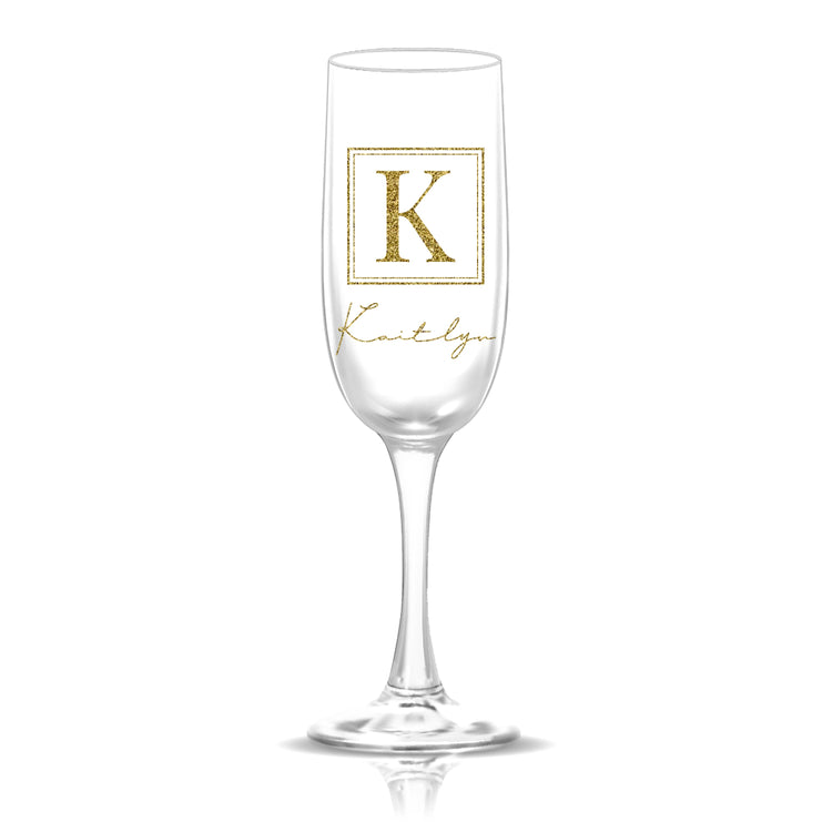 Personalized Monogrammed Champagne Flute