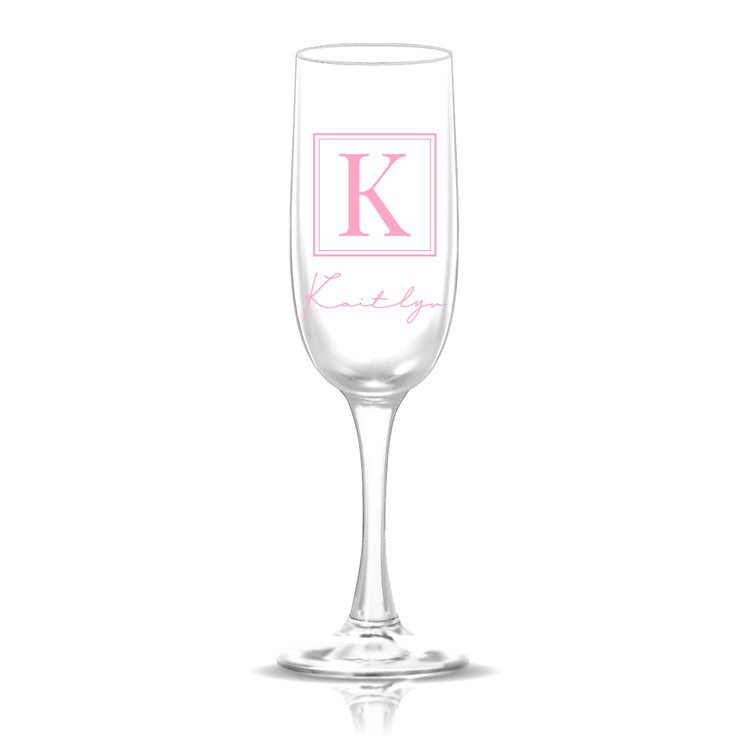 Personalized Monogrammed Champagne Flute